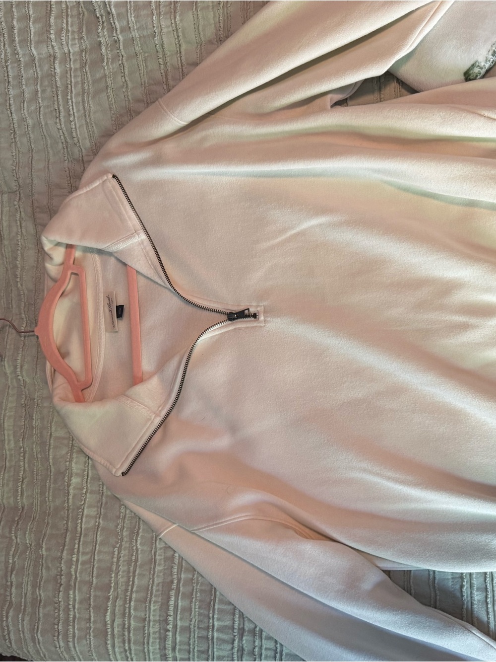Universal Thread White Zip-Up Fleece Pullover